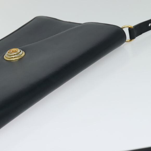 DIOR Shoulder Bag Leather Black Gold - Picture 6 of 12